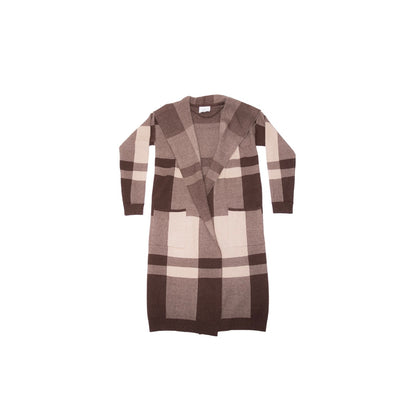 YAYA Plaid Floorlength Sweater