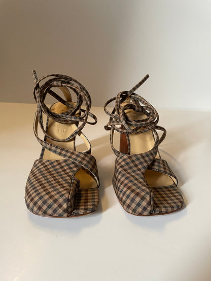 A.W.A.K.E Mode Asymmetric Geraldine Printed Heels