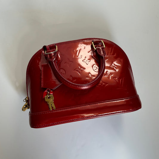 Louis Vuitton Red Vernis Alma BB