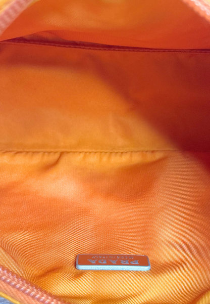 Prada Orange Nylon Shoulder Bag