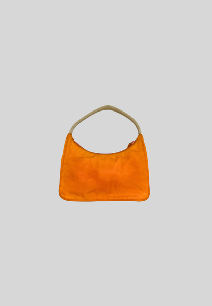 Prada Orange Nylon Shoulder Bag