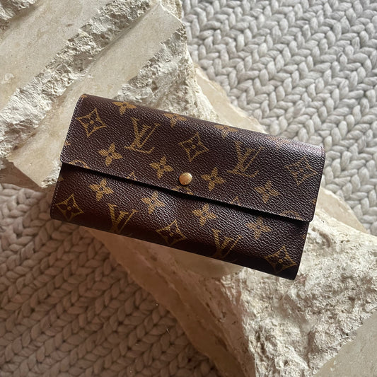 Louis Vuitton Monogram Sara Long Wallet