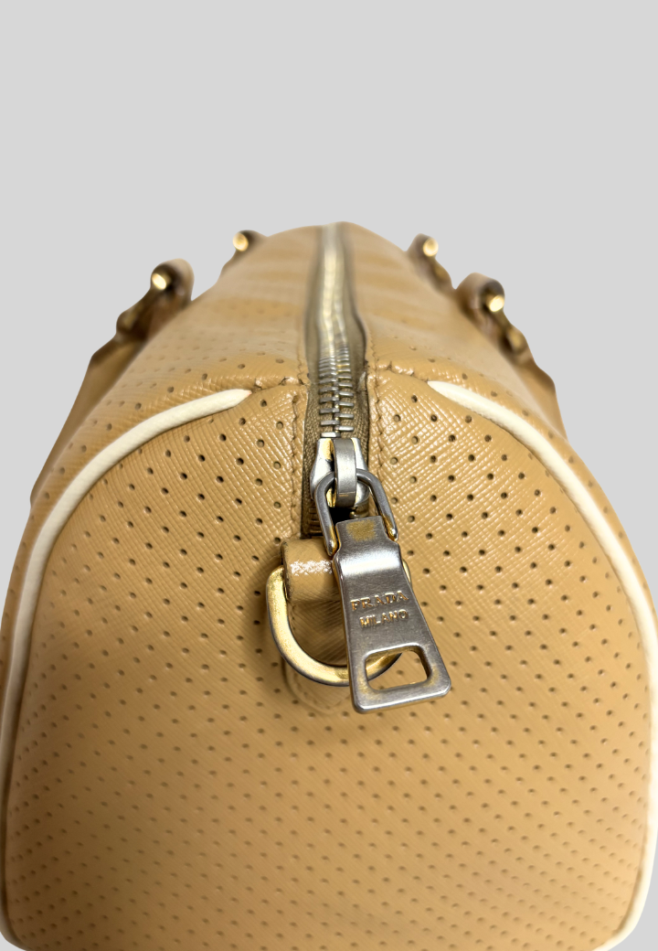 Prada Saffiano Punching Boston Bag