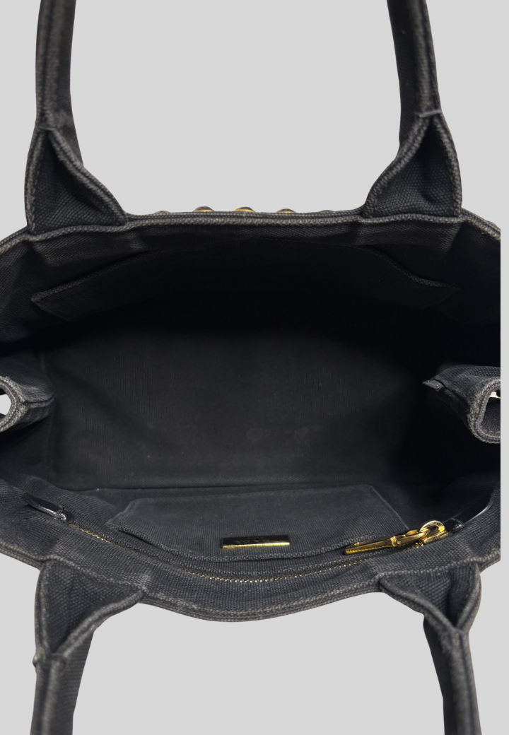 Prada Canapa Bejeweled Studded Tote Bag