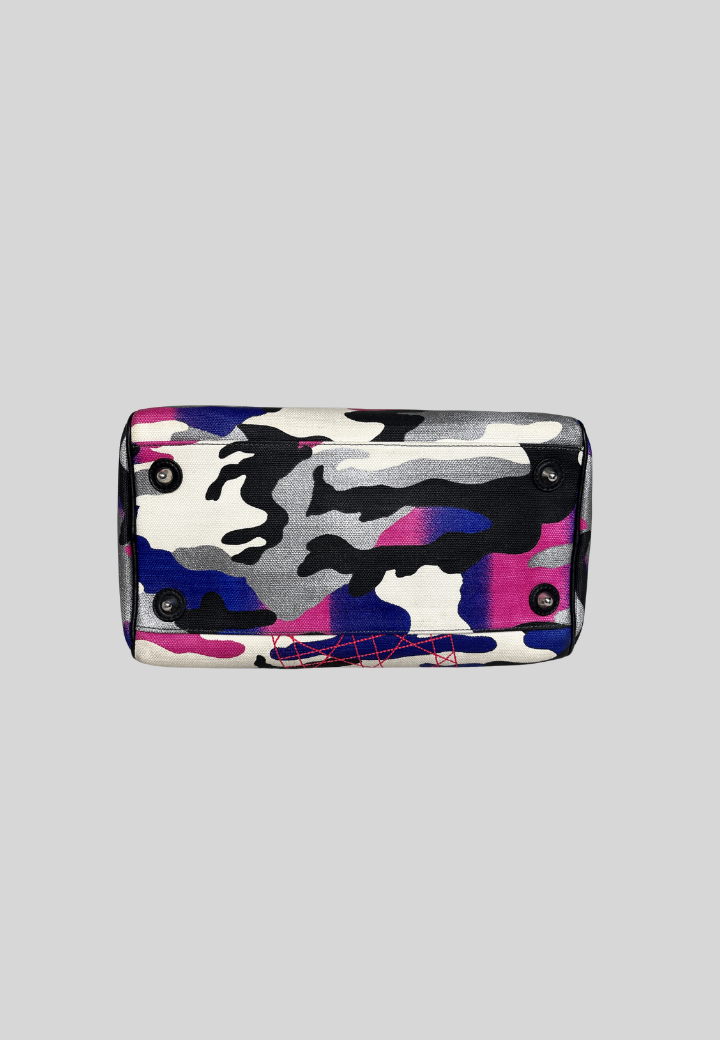 Dior x Anselm Reyle Canvas Camouflage Boston Bag