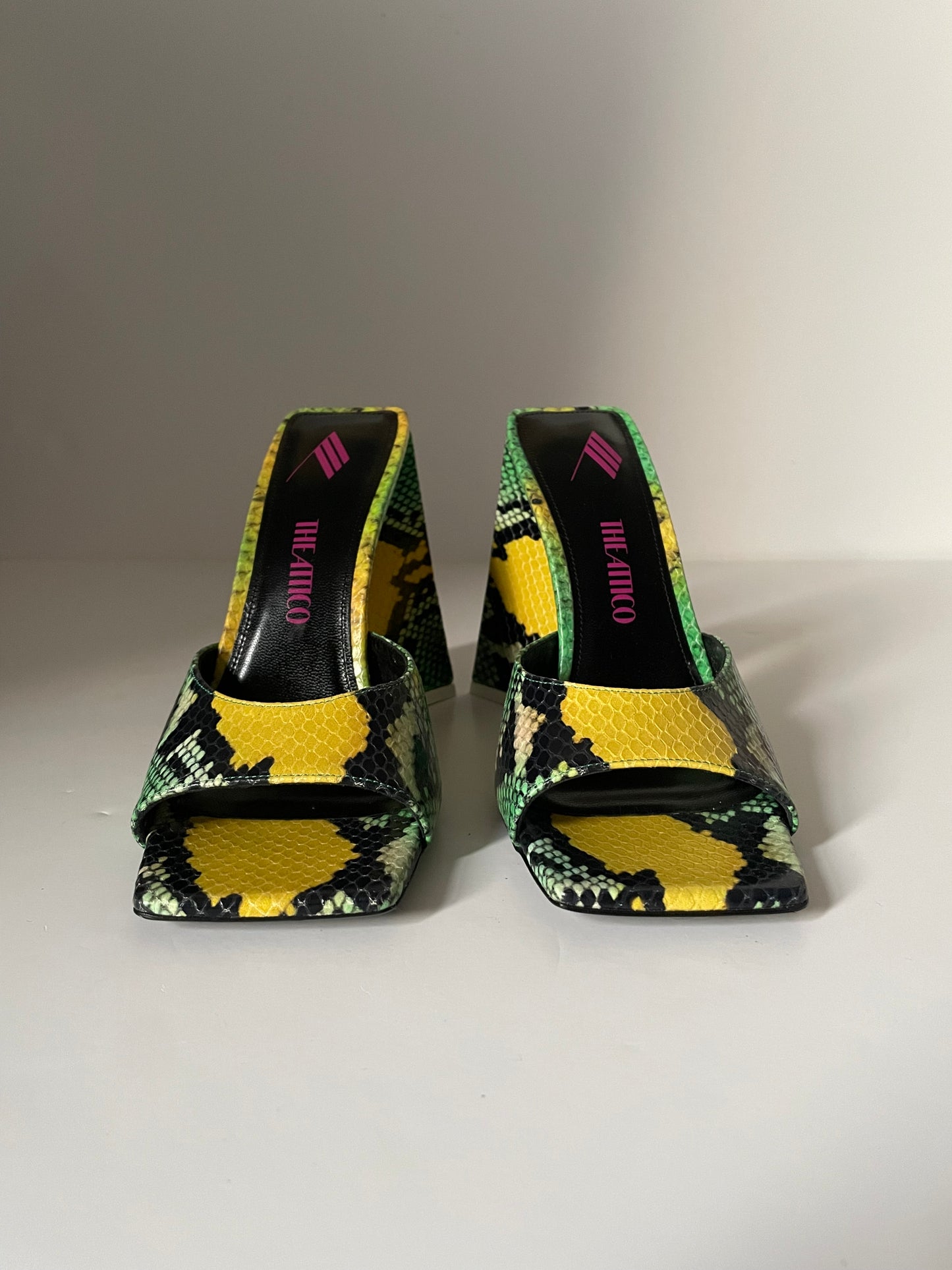 The Attico Devon Snake Leather Sandals