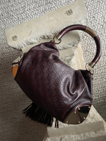 Gucci Brown Guccissima Indy Babouska Hobo Bag