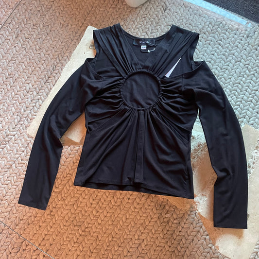 Sid Neigum Bamboo Ring Cut Out Top