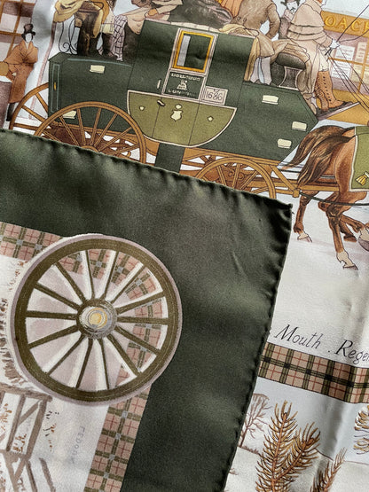 Hermes Paris L'Hiver en Poste Silk Scarf Philippe Ledoux