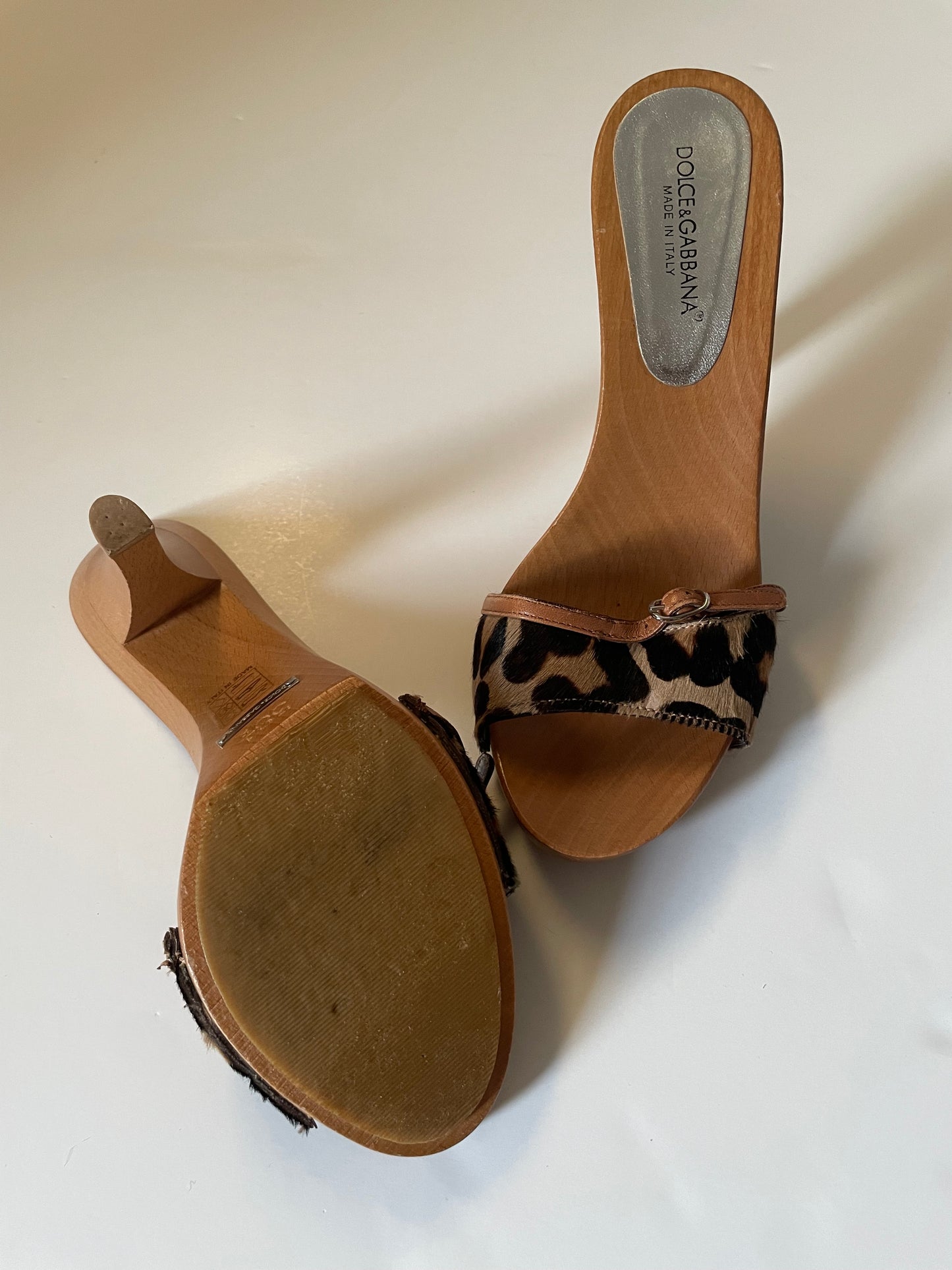 Dolce & Gabbana Pony Hair Leopard Print Heels