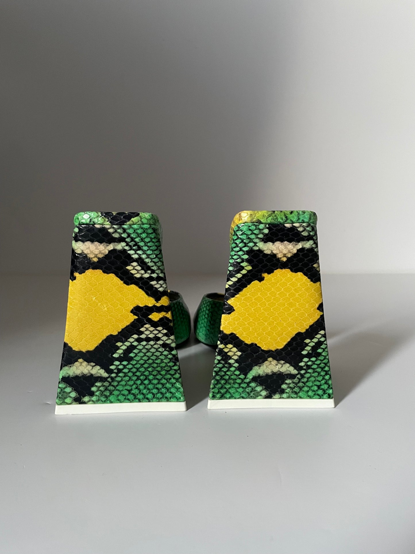 The Attico Devon Snake Leather Sandals