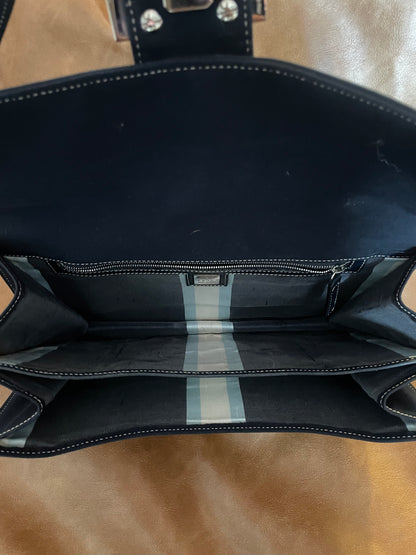 Fendi Denim Accordion Baguette