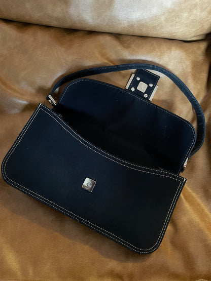 Fendi Denim Accordion Baguette