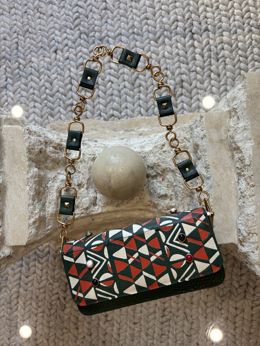 Valentino Valentino Rockstud Tribal Shoulder Bag