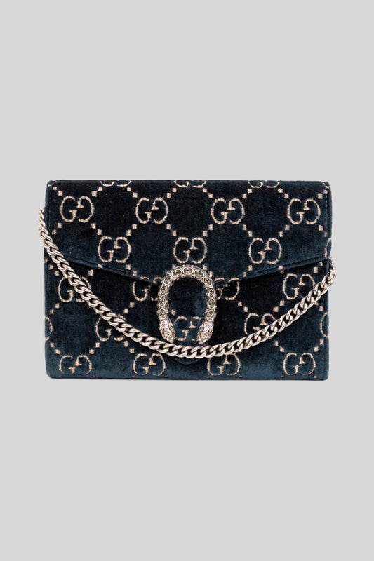 Gucci Dionysus Chain Wallet GG Velvet