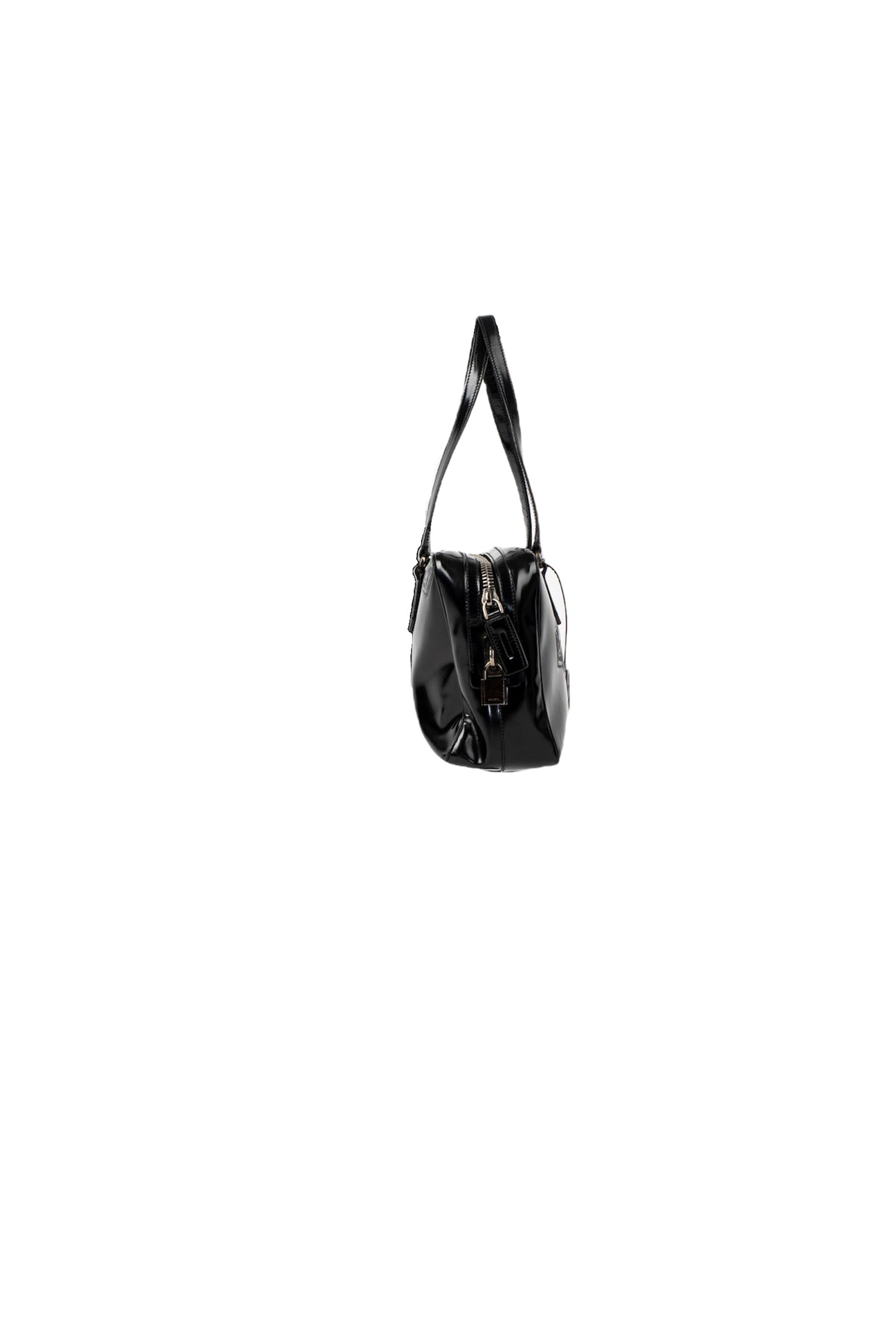 Prada Embossed Varnished Leather Handbag