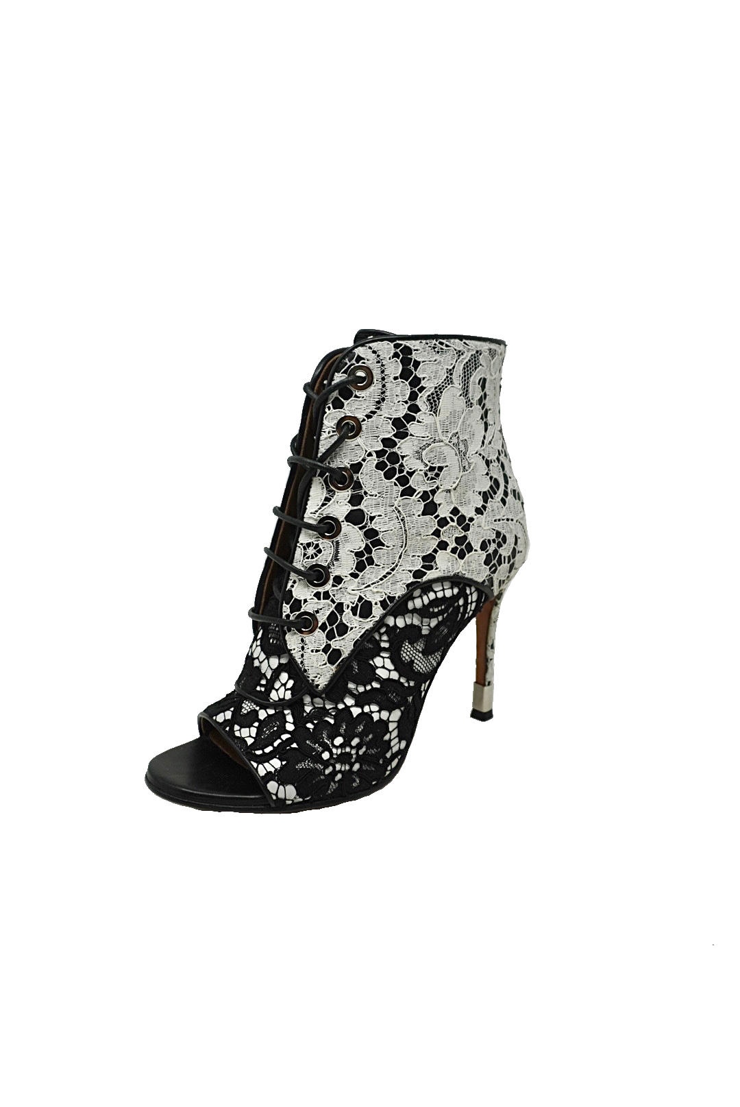 Givenchy Floral Lace Peep Toe Booties