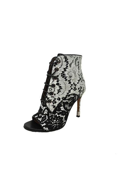 Givenchy Floral Lace Peep Toe Booties