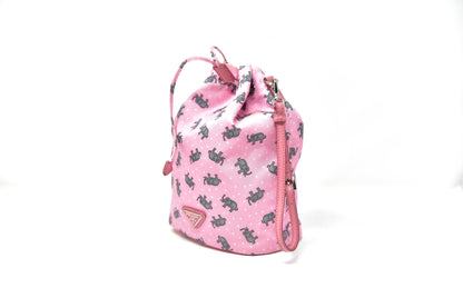 Prada Elephant Mini Drawstring Bag