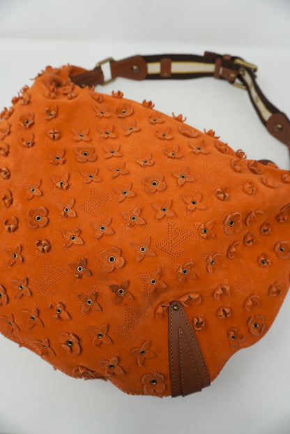 Louis Vuitton Fleurs Onatah GM Monogram Suede Hobo Bag
