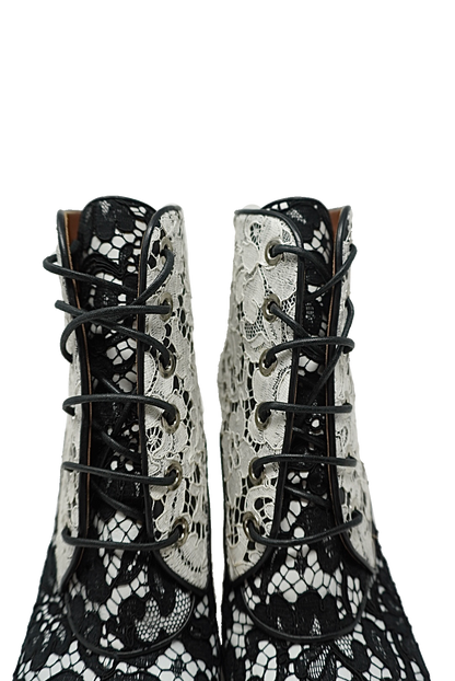 Givenchy Floral Lace Peep Toe Booties